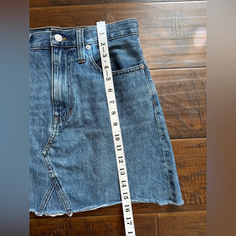 Madewell Rigid Denim A-Line Skirt - Picture 10 of 10